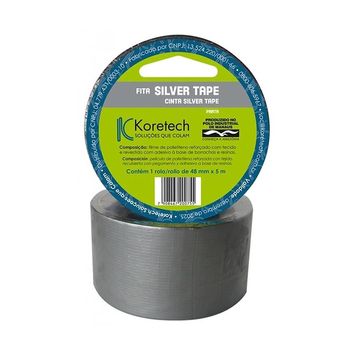 Fita Adesiva Silver Tape Koretech 48mm x 5 metros Prata - 22.23.4.0011