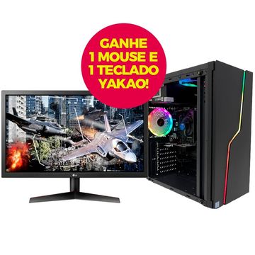 Micro Computador com Monitor Gamer 24 LG Core i5 9400F Memória 8 GB SSD 480 GB Placa de Video AMD Radeon R5