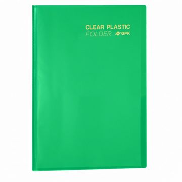 Pasta Catálogo Ofício PlastPark ClearPlastic 50 Folhas Unitário Verde - 5676