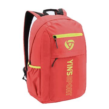 Mochila Escolar Juvenil Executive em Poliester Vermelho com Detalhe Amarelo - Yins - YS29373-VM