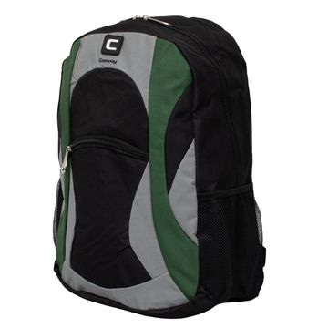 Mochila Escolar Juvenil Executive em Poliester Preto e Verde - Yins - YS28140-VERD