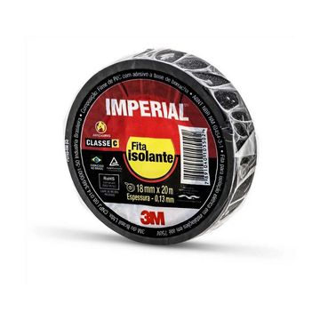 Fita Isolante Antichama 3M Imperial 20 Metros Preto - Unitário - HB004216360