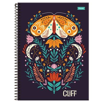 Caderno Universitário Capa Dura Espiral 12 Matérias 192 Fls 200x275 Cliff - Unitário - Foroni - 30.6682-6D