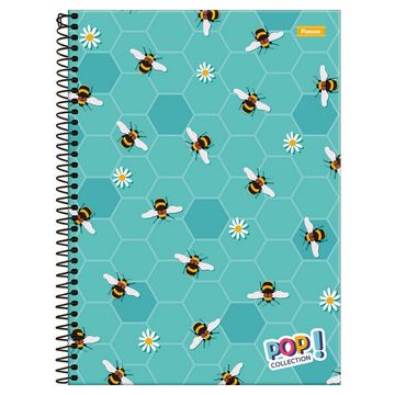 Caderno Universitário Capa Dura Espiral 1 Matéria 96 Fls 200x275 Pop Collection - Unitário - Foroni - 30.8050-0H