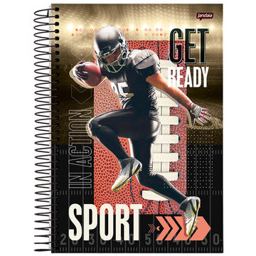 Caderno Universitário Capa Dura Espiral 12 Matérias 192 Fls 200x275 Sport D - Unitário - Jandaia - 68782-88