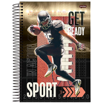 Caderno Universitário Capa Dura Espiral 15 Matérias 240 Fls 200x275 Sport - Unitário - Jandaia - 68783-88A