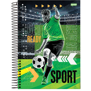 Caderno Universitário Capa Dura Espiral 15 Matérias 240 Fls 200x275 Sport - Unitário - Jandaia - 68783-88D