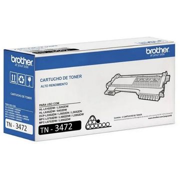 Toner Brother Preto Original - TN3472BR - 12.000 páginas para HL-L6202DW / HL-L5102DW / HL-L5202DW / HL-L6402DW / DCP-L5502DN / DCP-L5602DN