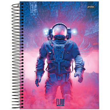 Caderno Universitário Capa Dura Espiral 10 Matérias 160 Fls 200x275 Flow Line E - Unitário - Jandaia - 68752-88