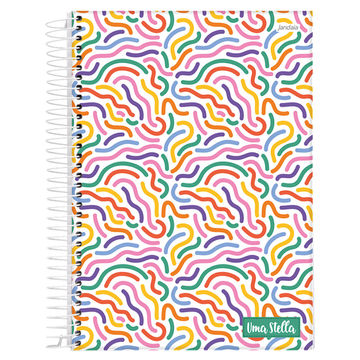 Caderno Universitário Capa Dura Espiral 12 Matérias 192 Fls 200x275 Uma Stella A - Unitário - Jandaia - 68792