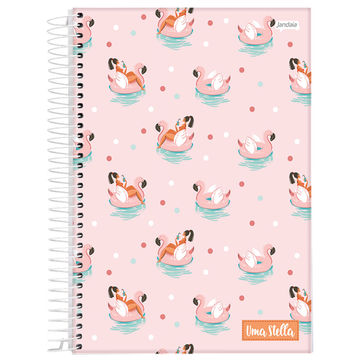 Caderno Universitário Capa Dura Espiral 12 Matérias 192 Fls 200x275 Uma Stella C - Unitário - Jandaia - 68792