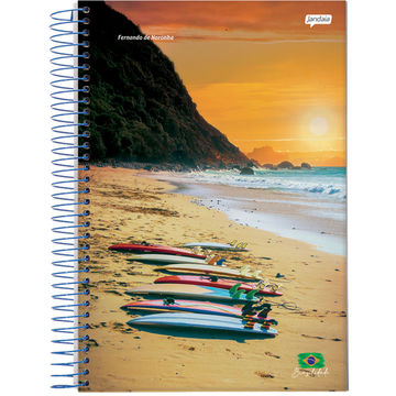 Caderno Universitário Capa Dura Espiral 20 Matérias 400 Fls 200x275 Brasilidade - Unitário - Jandaia - 8148-55