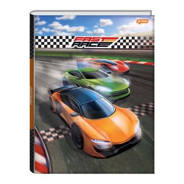 Caderno Brochura Capa Dura Costurado 80 Fls 140x200 Fast Race - Unitário - Jandaia - 71136-77