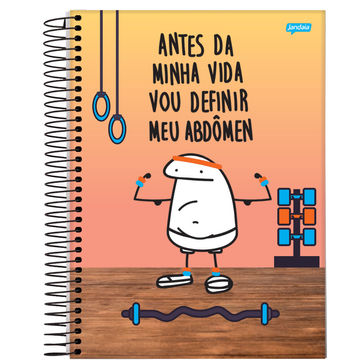 Caderno Universitário Capa Dura Espiral 12 Matérias 192 Fls 200x275 Flork - Unitário - Jandaia - 75064-24A