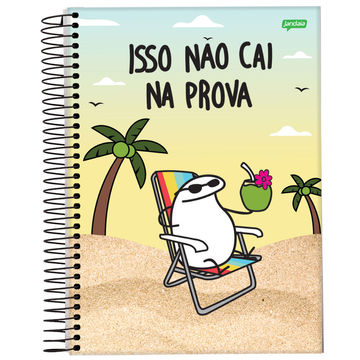 Caderno Universitário Capa Dura Espiral 12 Matérias 192 Fls 200x275 Flork - Unitário - Jandaia - 75064-24C