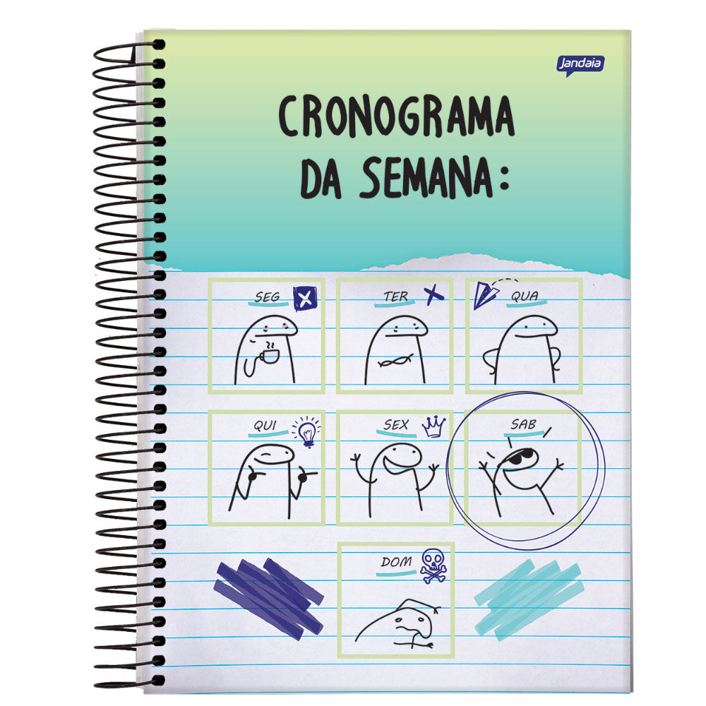 Caderno Universitário Capa Dura Espiral 12 Matérias 192 Fls