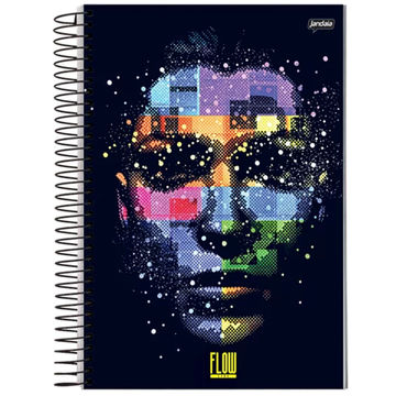 Caderno Universitário Capa Dura Espiral 20 Matérias 320 Fls 200x275 Flow Line - Vendido Unitário - Jandaia - 68756-88B