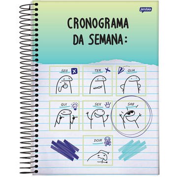 Caderno Universitário Capa Dura Espiral 15 Matérias 240 Fls 200x275 Flork - Unitário - Jandaia - 73611-24