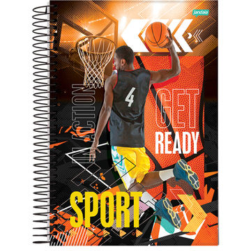 Caderno Universitário Capa Dura Espiral 20 Matérias 320 Fls 200x275 Sport - Unitário - Jandaia - 68785-88C