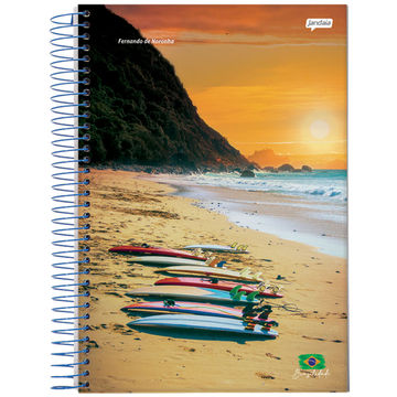 Caderno Universitário Capa Dura Espiral 15 Matérias 300 Fls 200x275 Brasilidade - Unitário - Jandaia - 8147-55A