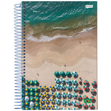 Caderno Universitário Capa Dura Espiral 15 Matérias 300 Fls 200x275 Brasilidade - Unitário - Jandaia - 8147-55B