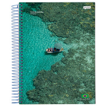 Caderno Universitário Capa Dura Espiral 12 Matérias 240 Fls 200x275 Brasilidade - Unitário - Jandaia - 8146-55B