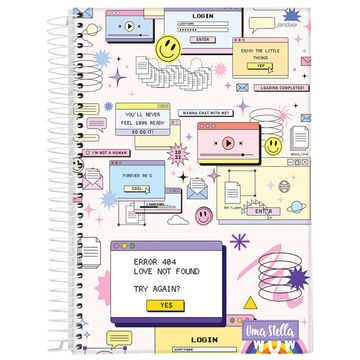 Caderno Universitário Capa Dura Espiral 1 Matéria 80 Fls 200x275 Stella - Unitário - Jandaia - 68794-88B