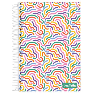 Caderno Universitário Capa Dura Espiral 1 Matéria 80 Fls 200x275 Stella - Unitário - Jandaia - 68794-88H