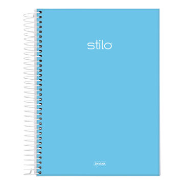 Caderno Universitário Capa Dura Espiral 1 Matéria 80 Fls 175x242 Azul Stilo - Unitário - Jandaia - 68828-88