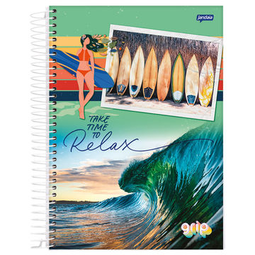 Caderno Universitário Capa Dura Espiral 15 Matérias 240 Fls 200x275 Grip - Unitário - Jandaia - 68760-88A