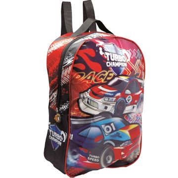 Mochila Infantil Turbo Champion Vermelho/Preto Kit - 657770