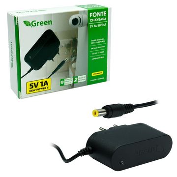 Fonte Chaveada 5V 1A Plug 5,5 X 2,1mm Bivolt Green - 044-6100