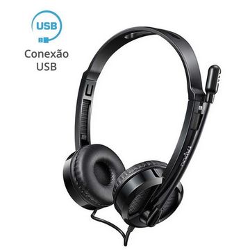 Fone de Ouvido Headset com Microfone Conexão USB Preto Rapoo - HI020 - RA020