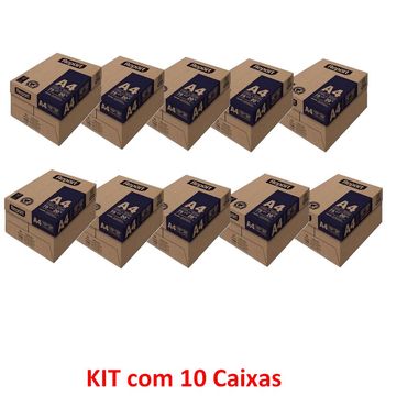 Papel A4 Branco Report KIT com 10 Caixas cada Resma com 500 Folhas 210 x 297 75 Gramas - 200088871-SINOP-03