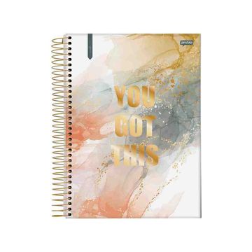 Caderno Universitário Capa Dura Espiral 1 Matéria 80 Fls 177x242 Marble You Got This - Unitário - Jandaia - 72908-23