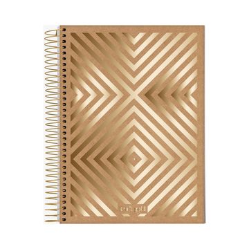 Caderno Universitário Capa Dura Espiral 1 Matéria 80 Fls 175x242 Kraft Gold - Unitário - Jandaia - 71145-24C