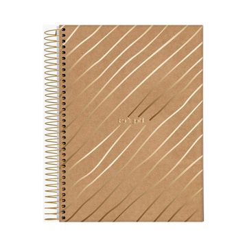 Caderno Universitário Capa Dura Espiral 1 Matéria 80 Fls 175x242 Kraft Gold - Unitário - Jandaia - 71145-24D