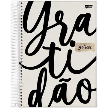 Caderno Universitário Capa Dura Espiral 10 Matérias 160 Fls 200x275 Believe - Unitário - Jandaia - 69042-24C