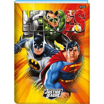 Caderno Brochurão Capa Dura Costurado 80 Fls 200x275 Liga da Justiça - Unitário - Jandaia - 69178-24