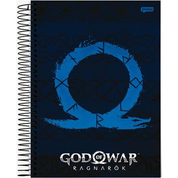 Caderno Universitário Capa Dura Espiral 10 Matérias 160 Fls 200x275 God of War Ragnarok - Unitário - Jandaia - 72974-24