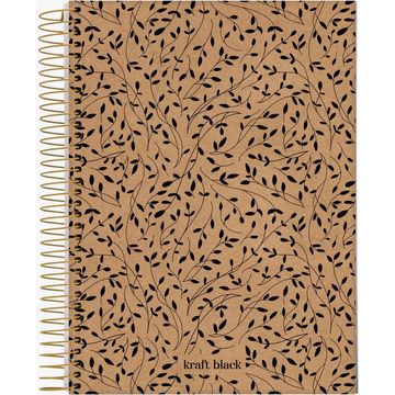 Caderno Universitário Capa Dura Espiral 1 Matéria 80 Fls 200x275 Kraft Black - Unitário - Jandaia - 74812-24