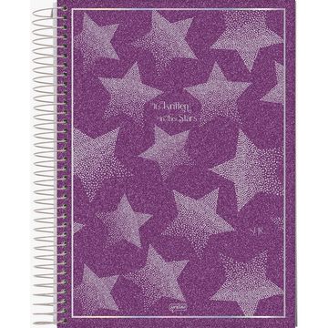 Caderno Universitário Capa Dura Espiral 1 Matéria 80 Fls 200x275 Star It's Written in the stars - Unitário - Jandaia - 72959-24