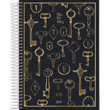 Caderno Universitário Capa Dura Espiral 1 Matéria 80 Fls 200x275 Star The key notes - Unitário - Jandaia - 72959-24