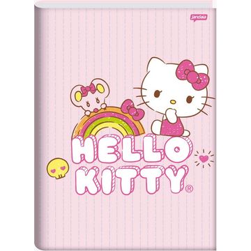 Caderno Brochurão Capa Dura Costurado 80 Fls 200x275 Hello Kitty - Unitário - Jandaia - 72981-24A