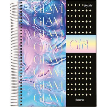 Caderno Universitário Capa Dura Espiral 1 Matéria 80 Fls 200x275 Holográfica - Unitário - Jandaia - 71142-24B