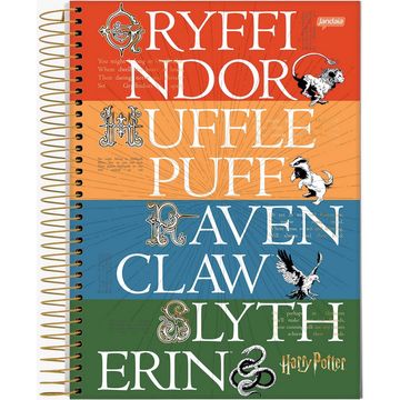 Caderno Universitário Capa Dura Espiral 10 Matérias 200 Fls 200x275 Harry Potter - Unitário - Jandaia - 63600-24C