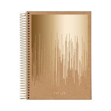 Caderno Universitário Capa Dura Espiral 1 Matéria 80 Fls 175x242 Kraft Gold - Unitário - Jandaia - 71145-24