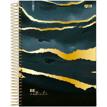 Caderno Universitário Capa Dura Espiral 1 Matéria 80 Fls 200x275 Marble Be authentic - Unitário - Jandaia - 72800-24