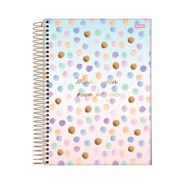 Caderno Universitário Capa Dura Espiral 10 Matérias 160 Fls 175x242 La Creme Make your own magic - Unitário - Jandaia - 67058-24