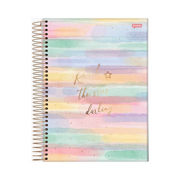 Caderno Universitário Capa Dura Espiral 10 Matérias 160 Fls 175x242 La Creme - Unitário - Jandaia - 67058-24